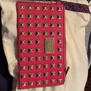 Michael Kors studded bag hot pink